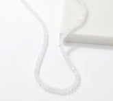 Affinity Gems Moonstone Gemstone Beaded Necklace 18" Rhodium-Plated Sterling Silver